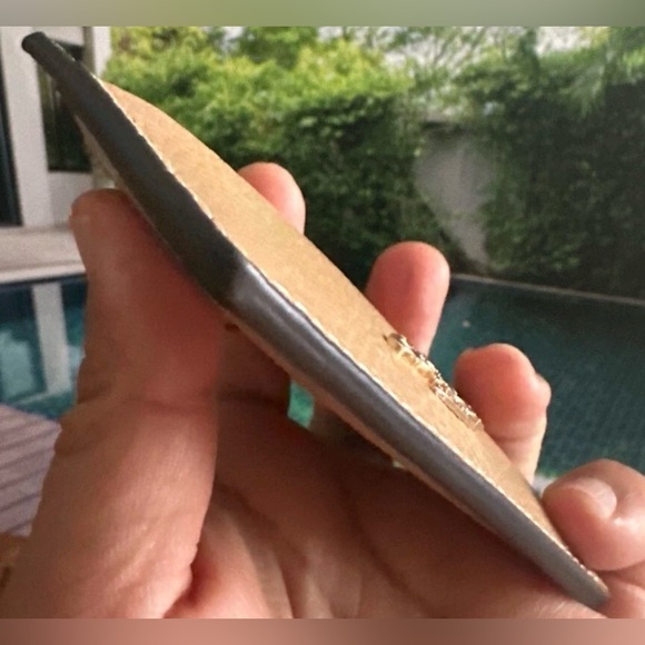 NWT COACH Lip Card Case in Refine Pebbled Leather Latte Multi - Picture 4 of 5